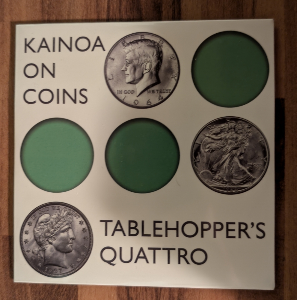 DVD Kainoa on Coins: Tablehopper's Quattro par Kainoa Harbottle