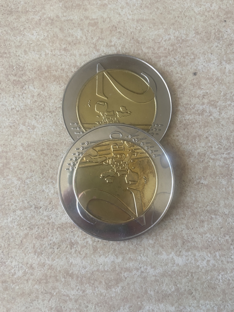 Jumbo Flipper Coin 2 euros (70 mm)