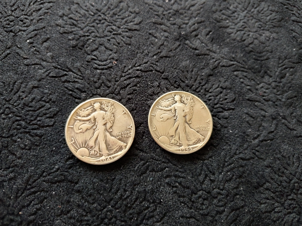 Demi dollar argent magnétique