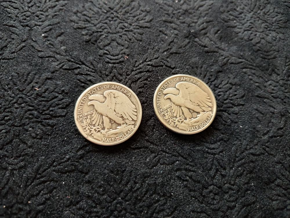Demi dollar argent magnétique