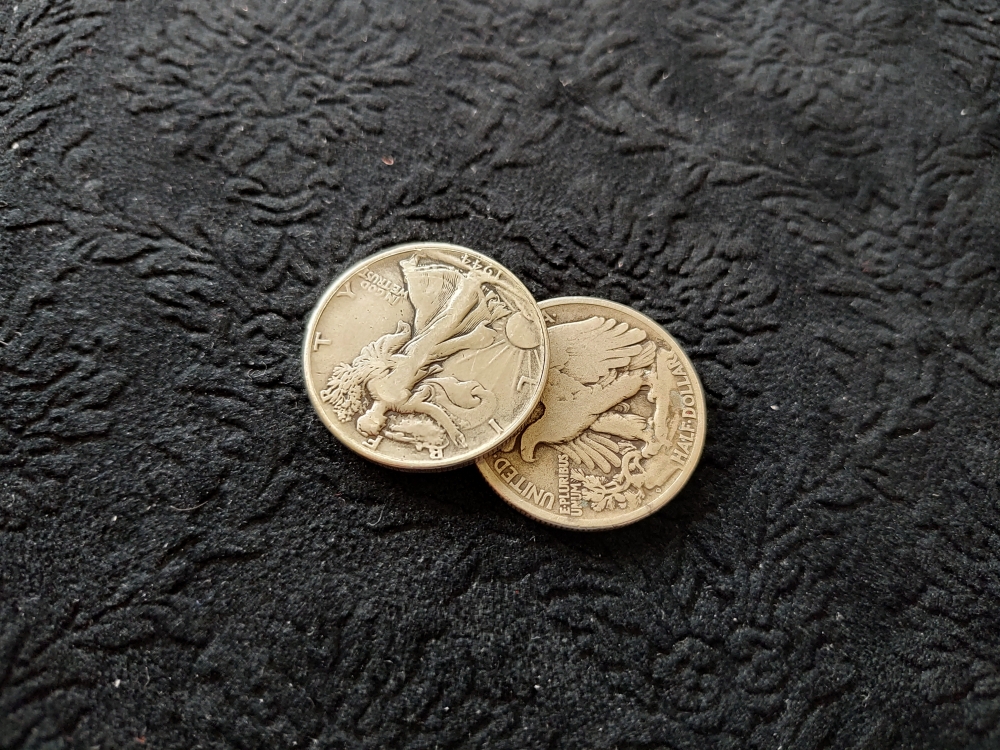Demi dollar argent magnétique