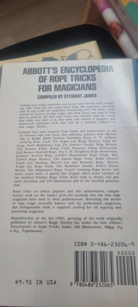 Abbott's encyclopédia of rope trick for magicians - Stewart JAMES