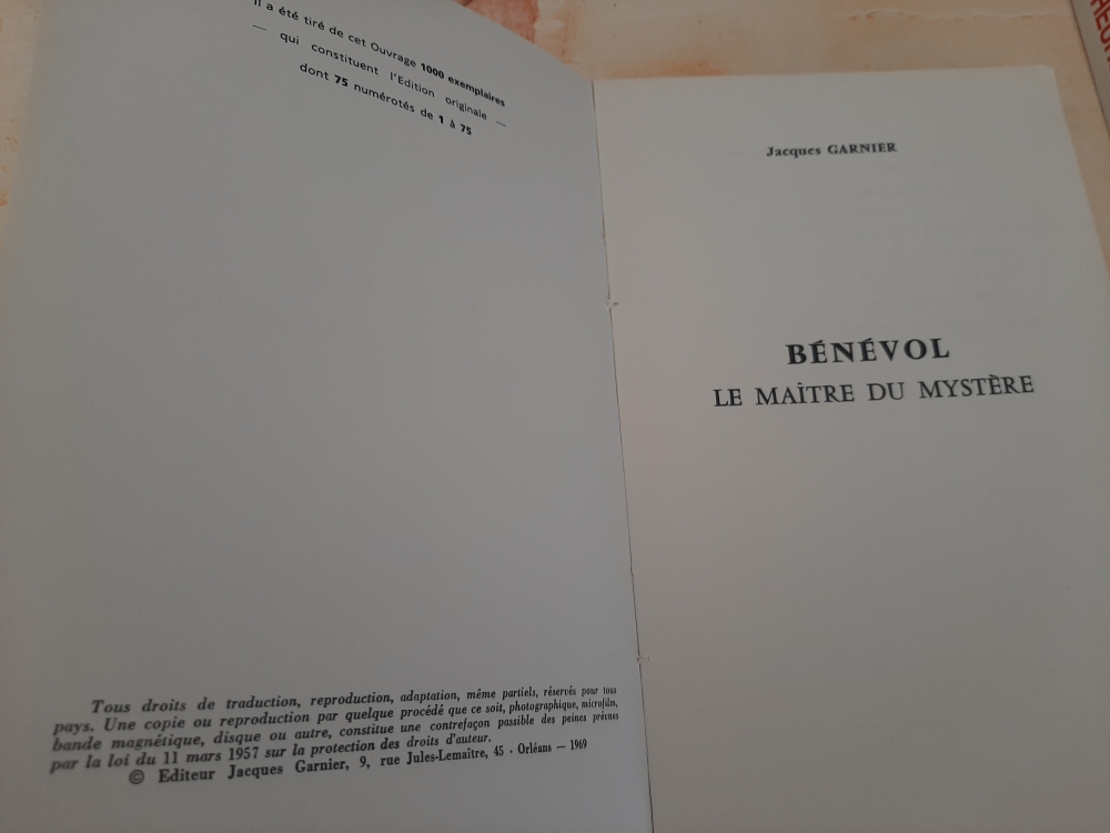 BENEVOL Le maître du mystère 