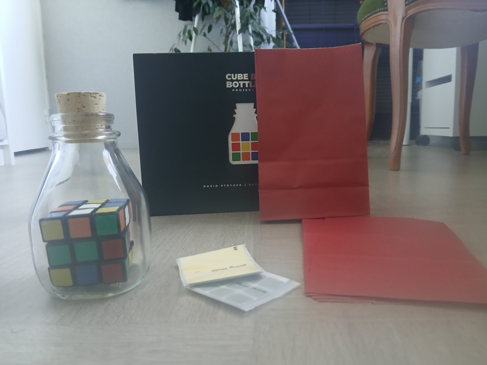 Cube in bottle