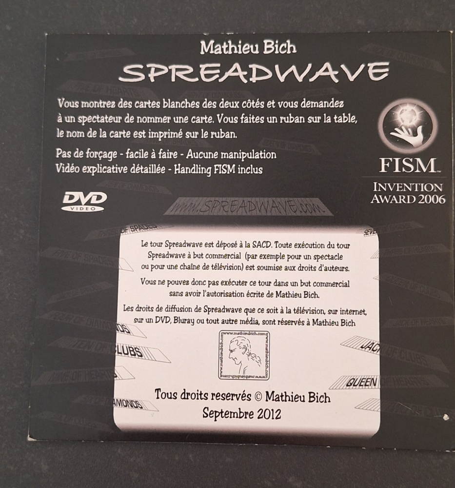 Spreadwave Edition Française de Mathieu Bich - rare - introuvable