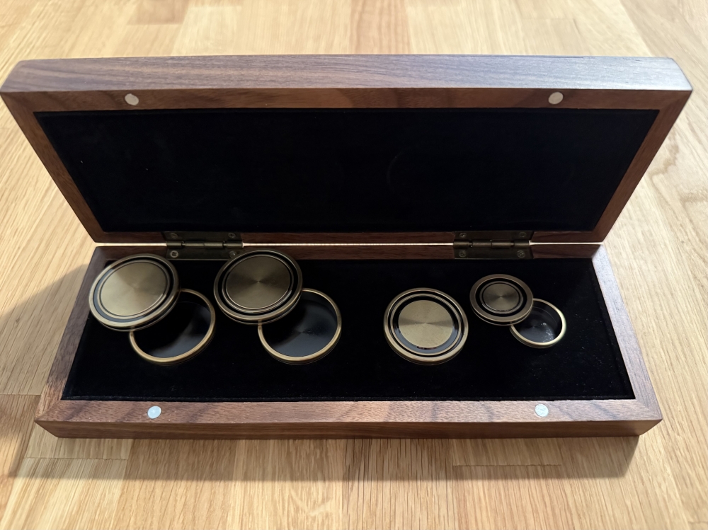 M Box Luxury Set - Half Dollar + set 4 barber et une coquille 