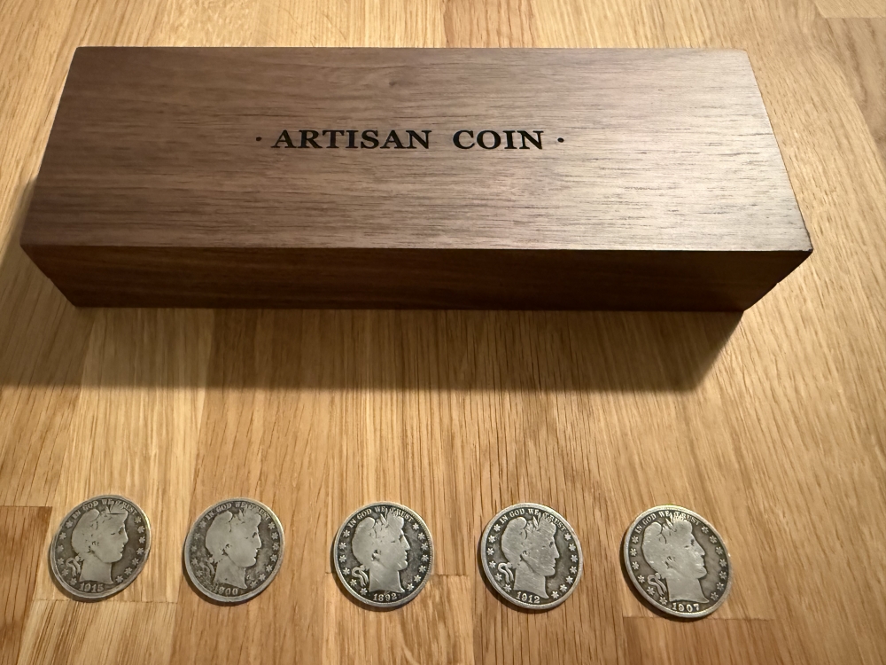  M Box Luxury Set - Half Dollar + set 4 barber et une coquille