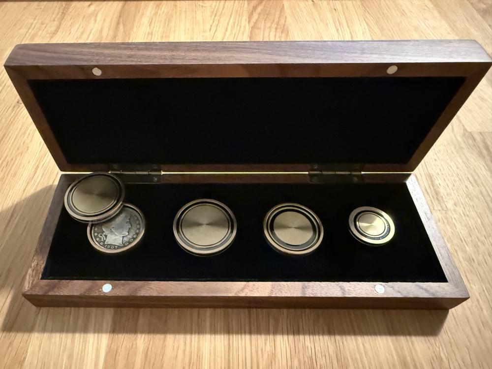 M Box Luxury Set - Half Dollar + set 4 barber et une coquille