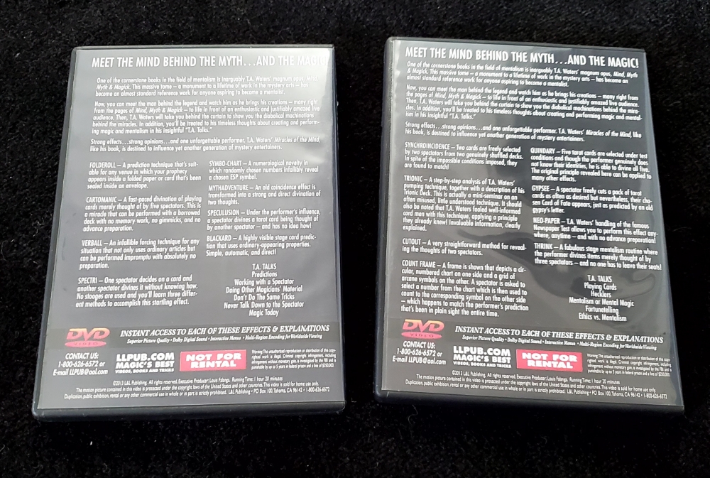  \"T.A Waters miracles of the mind\" vol 1 et 2
