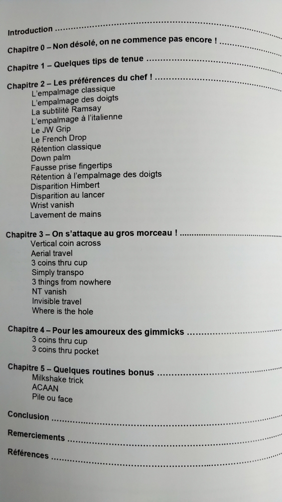 Livre : Just few ideas (nouvelle magie des pièces) !