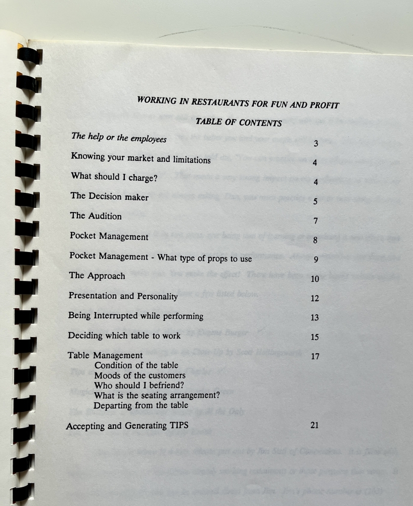 Fleshman, Dan: Working in restaurants for fun and profit