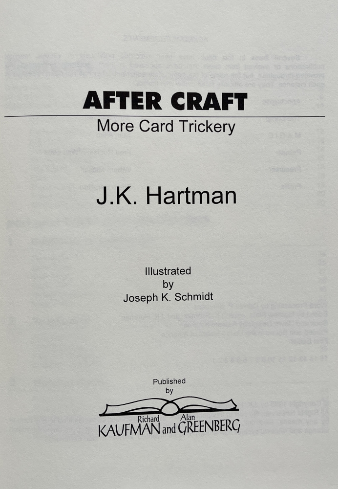 Hartman, J.K. : After craft