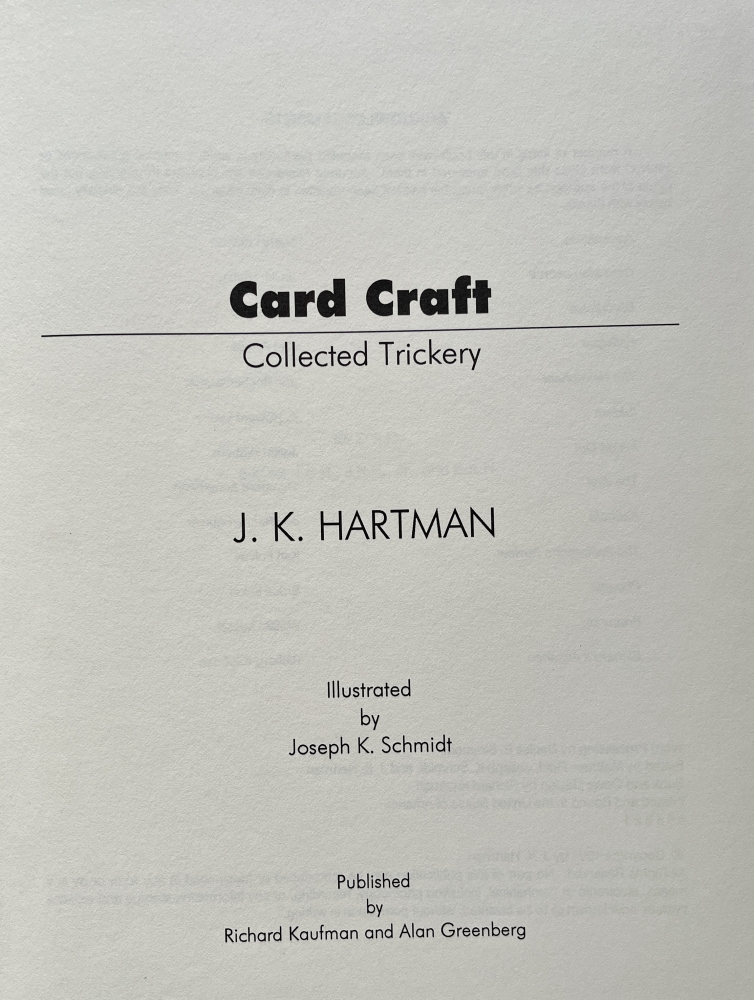 Hartman, J.K. : Card craft