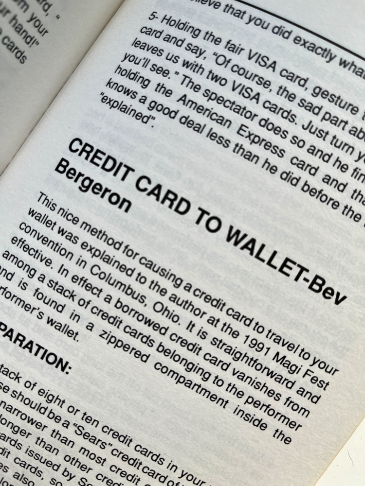 Mentzer, Jerry: Magic with credit Cards