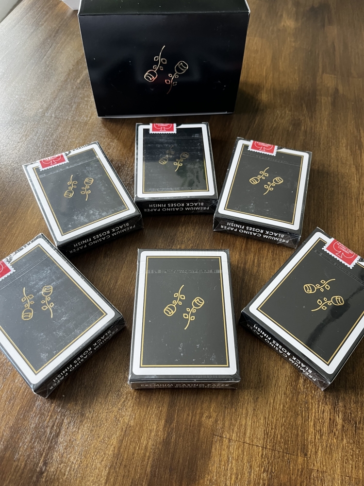 Cartes Black Roses Casino 