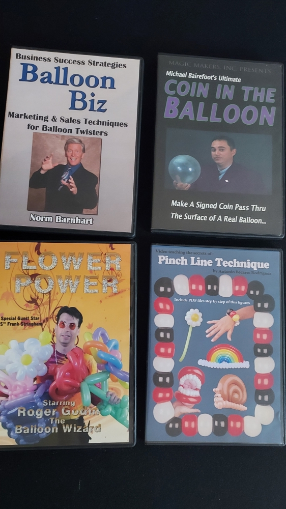 Lots de 4 DVD \"Sculptures de ballons\"