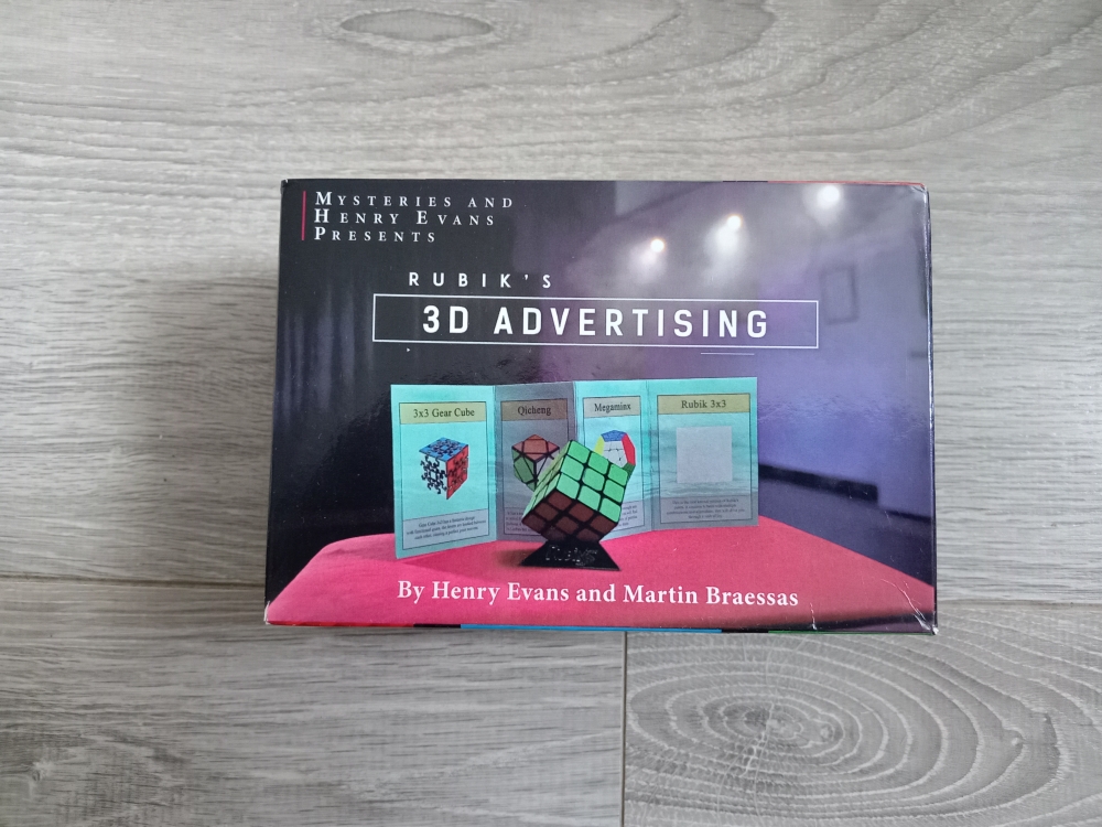 RUBIK'S CUBE 3D ADVERTISING (GIMMICKS AND ONLINE INSTRUCTIONS) BY HENRY EVANS AND MARTIN BRAESSAS - TRICK henry evans