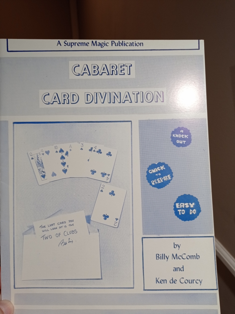 Cabaret Card Divination (livret en anglais)
