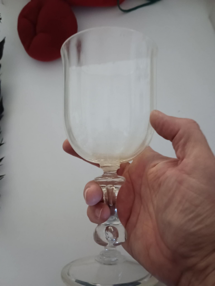Verre miroir à pied