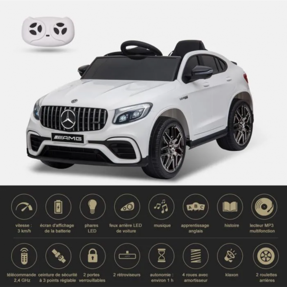 BIKE SPA E-ROAD Voiture électrique 12V Mercedes GLC 63 AMG