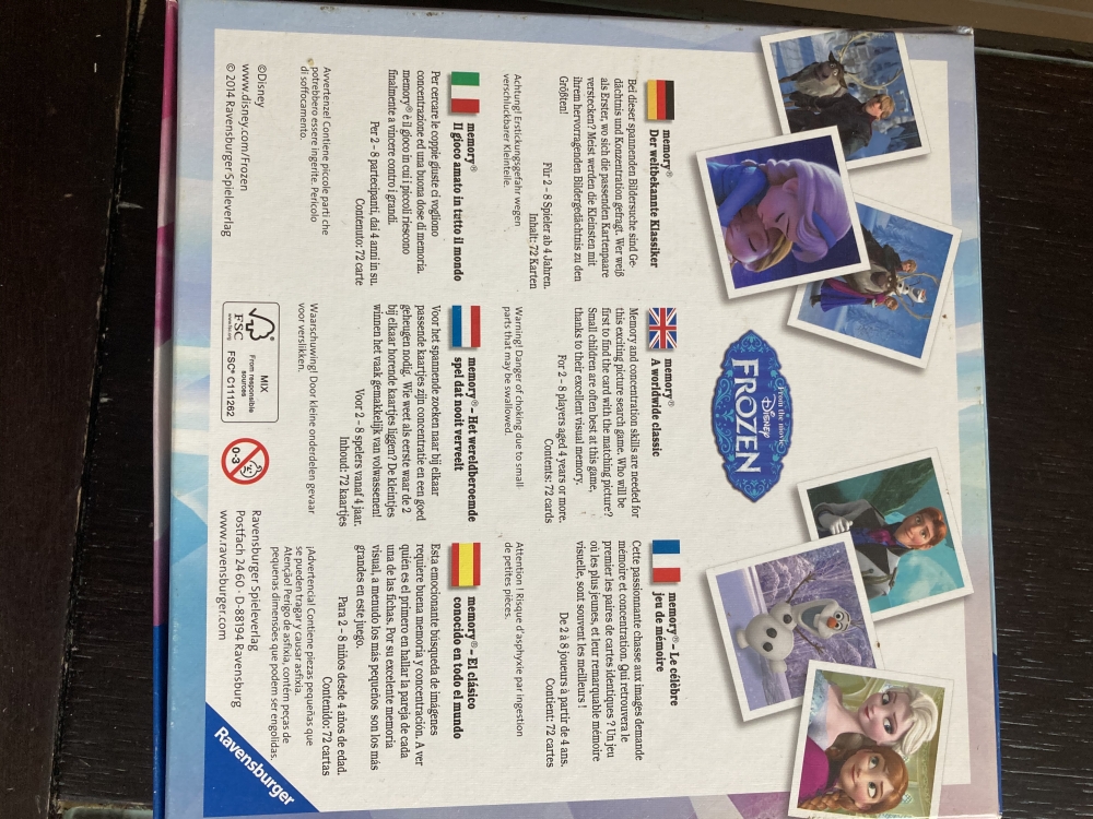 Memory Reine des neiges 