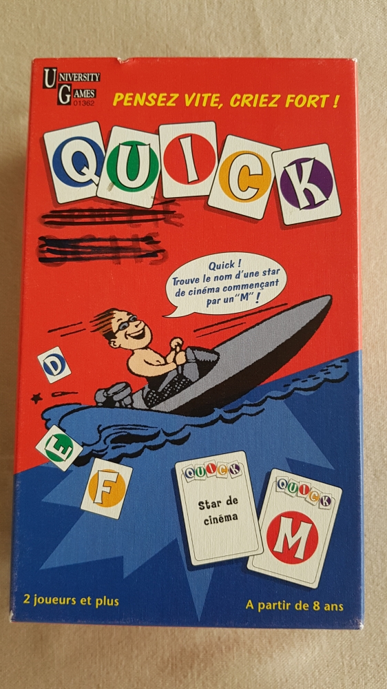 Jeu de société \"Quick\" soyez le premier à répondre !