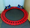 123 Playmobil Lot 2 Trains Locomotives avec un circuit de rails rouge - 1.2.3