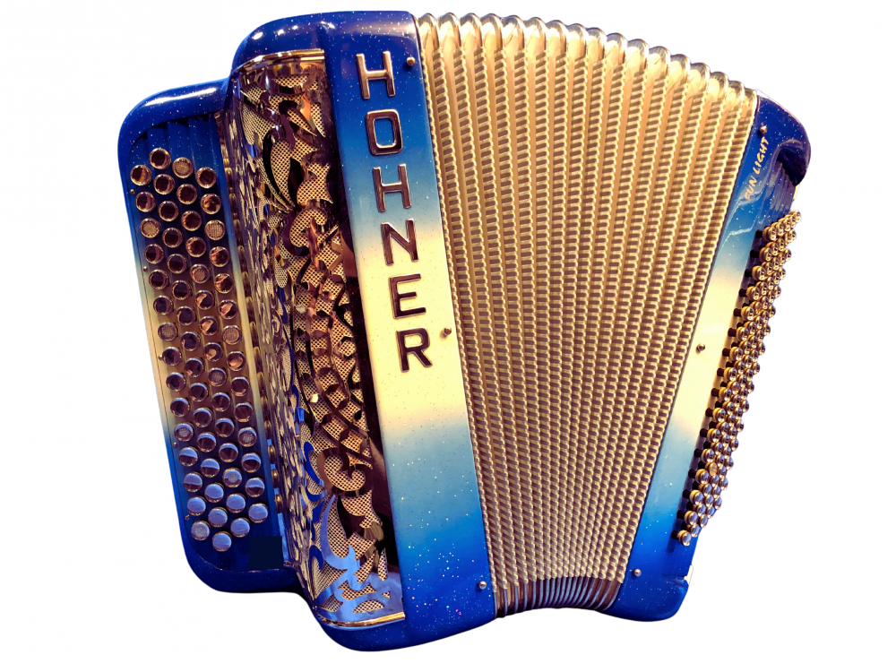 Accordéon chromatique Hohner Fun / Bleu Blanc