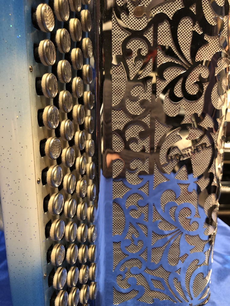 Accordéon chromatique Hohner Fun / Bleu Blanc