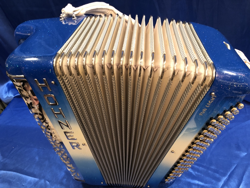Accordéon chromatique Hohner Fun / Bleu Blanc