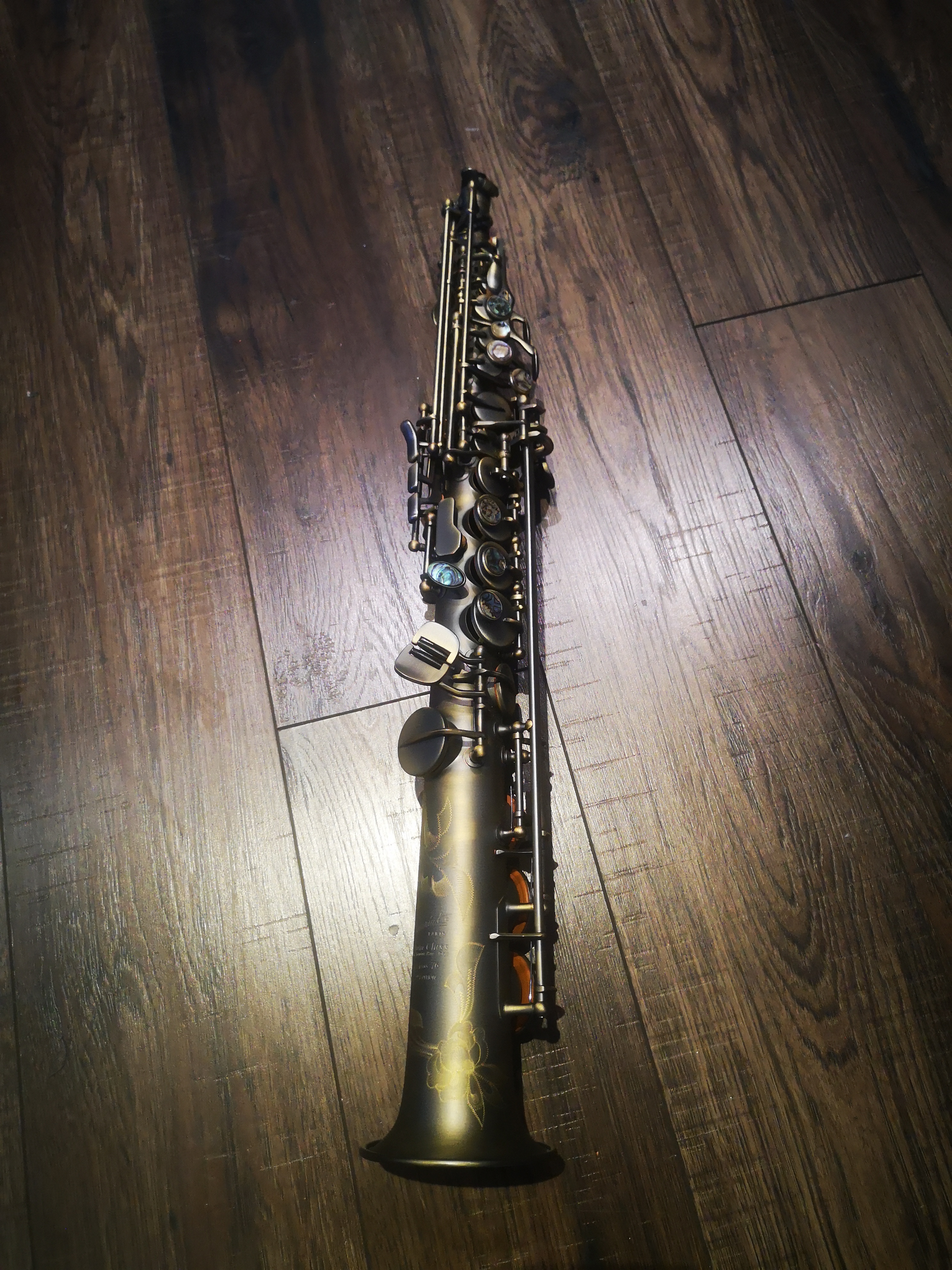 Saxophone soprano droit 2 bocaux