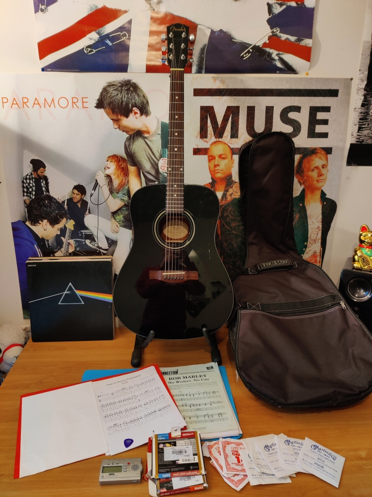 Guitarde Fender avec accessoires