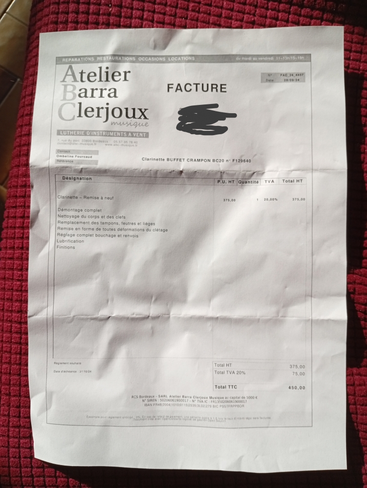 Clarinette Sib Buffet Crampon BC20