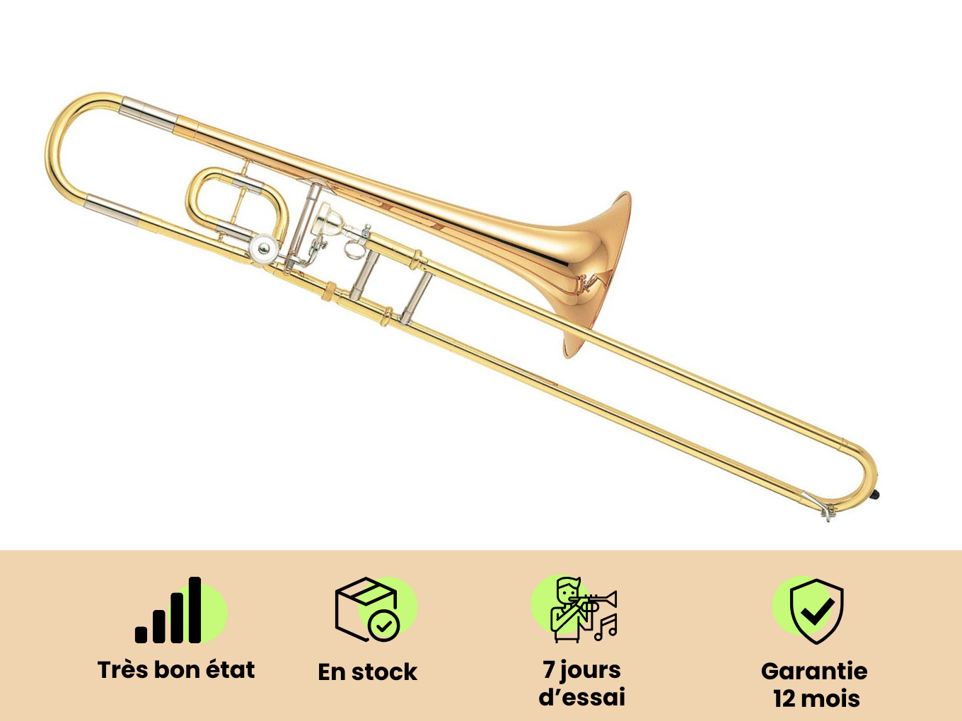 Trombone ténor Yamaha YSL-350 C Très bon état -  reconditionné disponible sur Zic Ethic