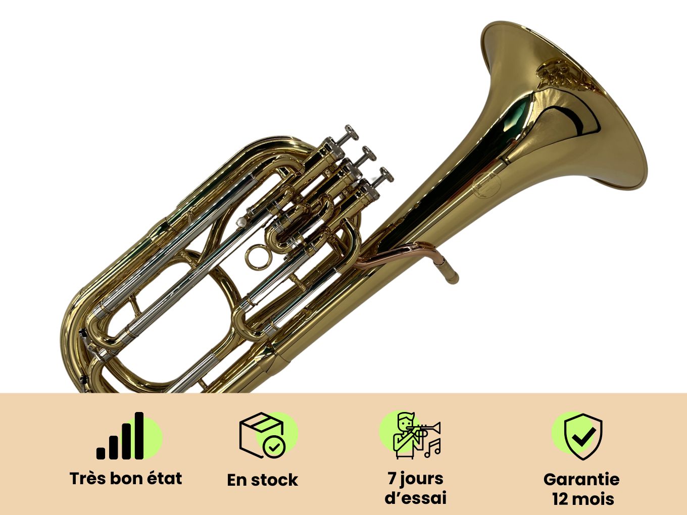 Saxhorn baryton MTP NY 231-3 Très bon état -  reconditionné disponible sur Zic Ethic