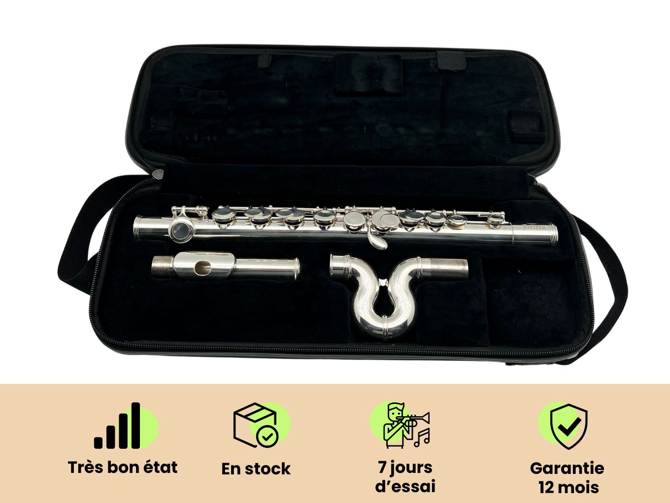Acheter Flûte traversière Jupiter JFL-700WD Très bon état - 450,00 € Flûte traversière Jupiter JFL-700WD Très bon état - reconditionné disponible sur Zic Ethic