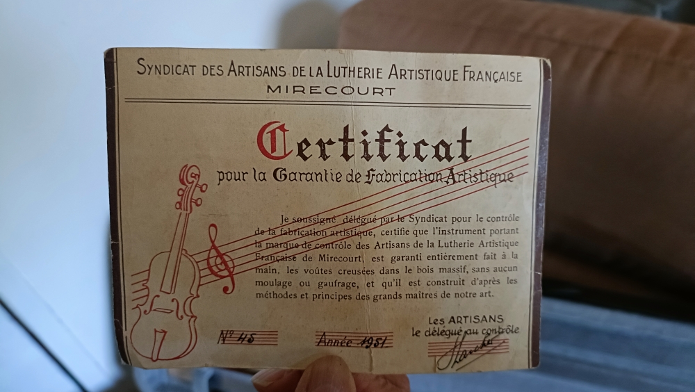 Violon JB Collin-Mezin Extra soliste modèle \"Sélection\"