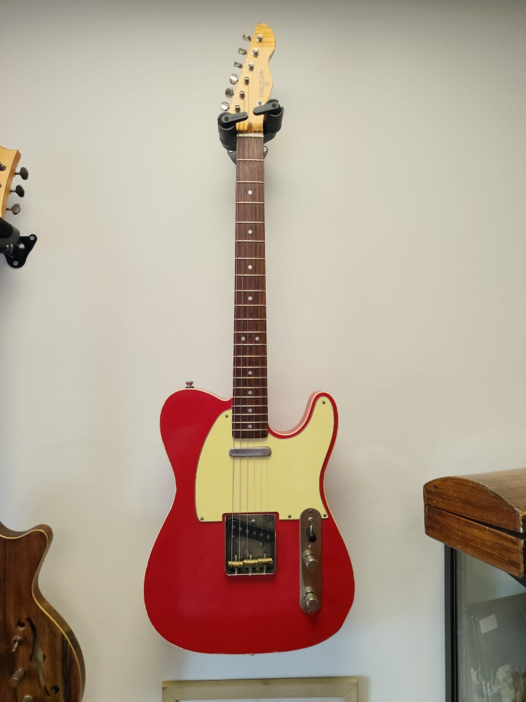 Guitare électrique Maybach Teleman red rooster Custom