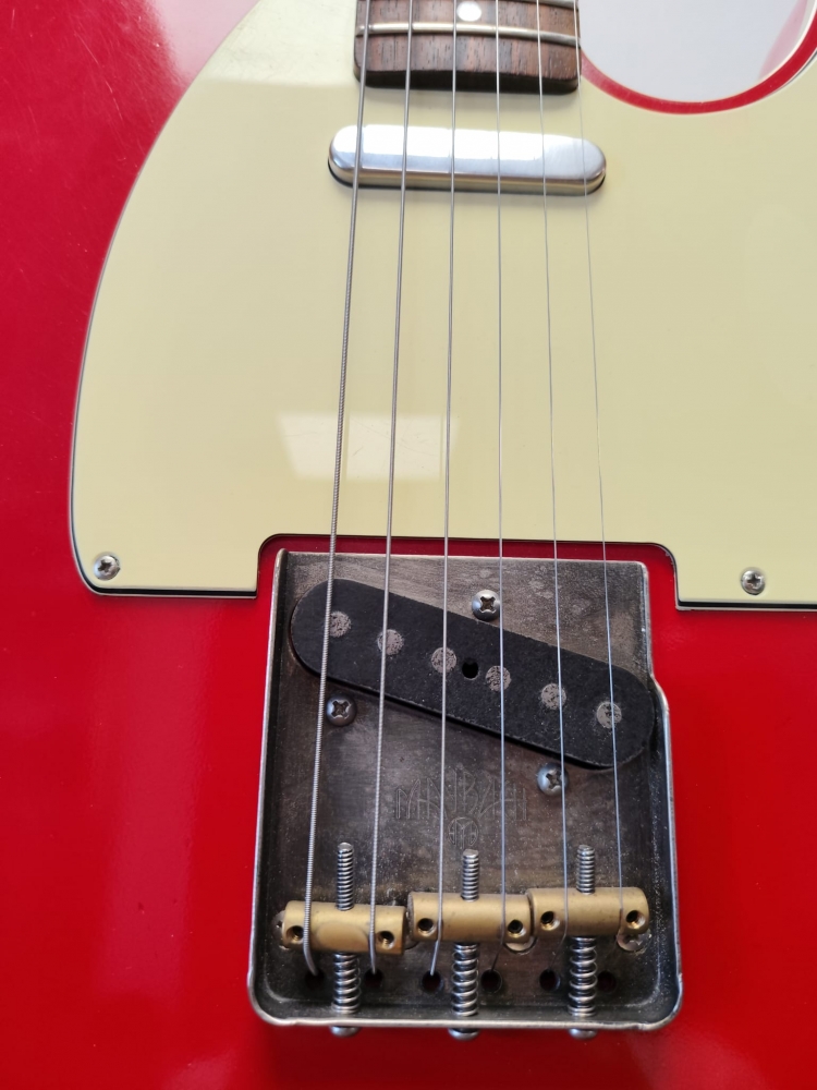 Guitare électrique Maybach Teleman red rooster Custom