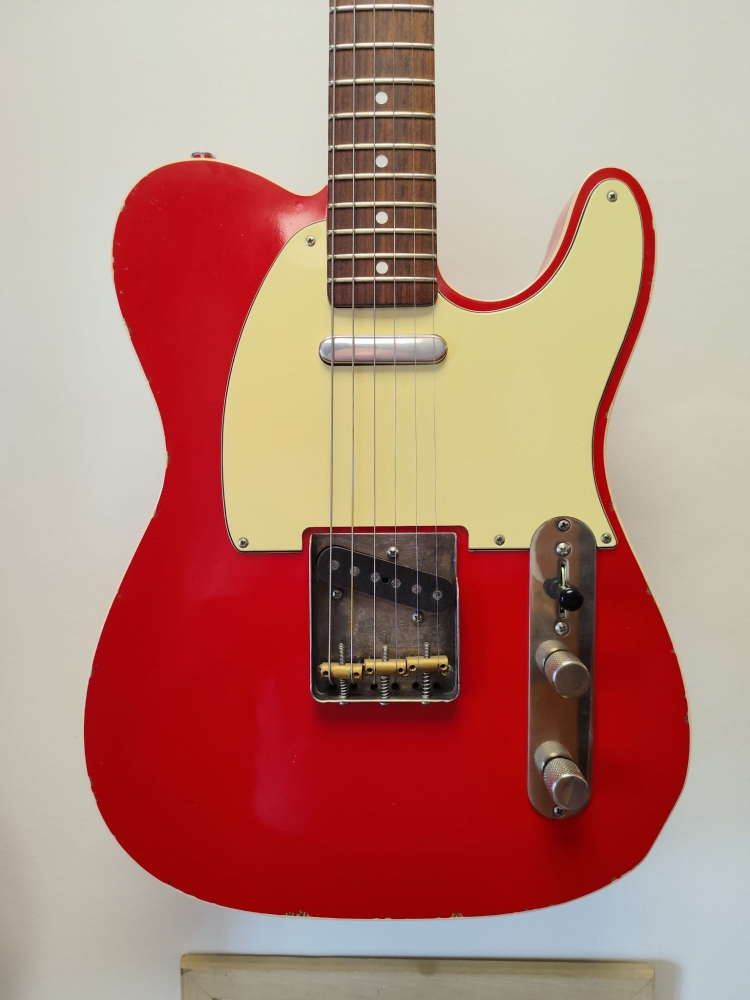 Guitare électrique Maybach Teleman red rooster Custom