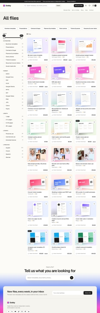 Dokky search with filters