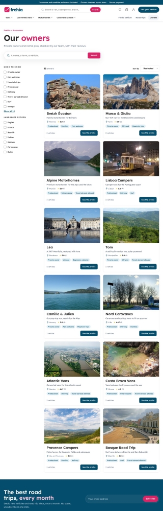 Frehia directory of owners