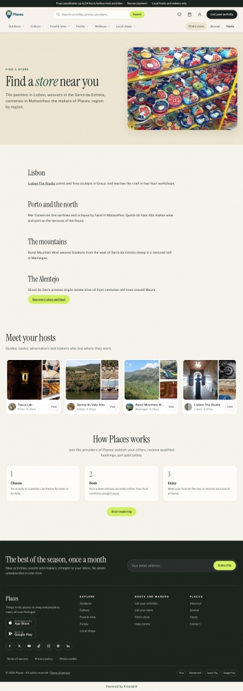 Places directory of local stores