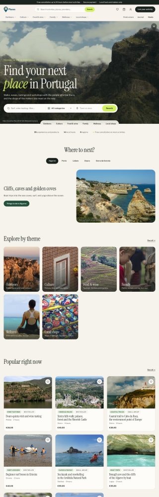 Places homepage