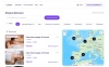 Calmlist search with map