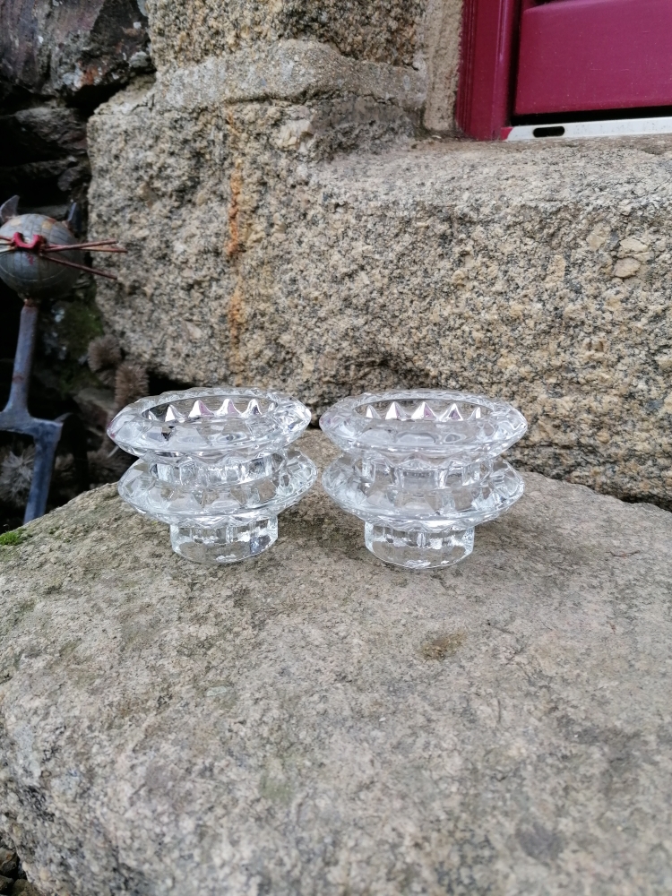 Bougeoirs en verre