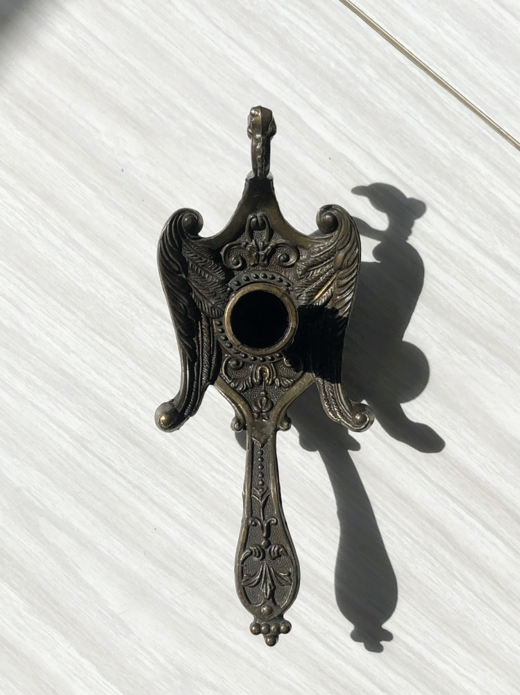 Bougeoir dragon - oiseau du soleil en laiton : porte-bougie à main en métal