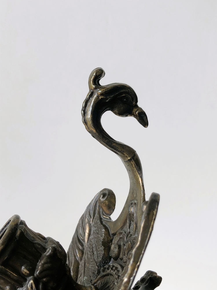 Bougeoir dragon - oiseau du soleil en laiton : porte-bougie à main en métal