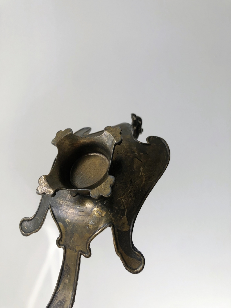 Bougeoir dragon - oiseau du soleil en laiton : porte-bougie à main en métal