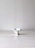 Cendrier publicitaire Dupont, signé Jean Effel porcelaine blanche, objet atypique.